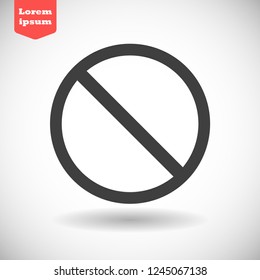 forbidden vector icon 10 eps