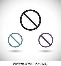 forbidden vector icon 10 eps , Lorem ipsum Flat design