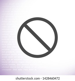 forbidden vector icon 10 eps , Lorem ipsum Flat design