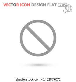 forbidden vector icon 10 eps , Lorem ipsum Flat design