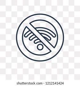 Forbidden vector outline icon isolated on transparent background, high quality linear Forbidden transparency concept can be used web and mobile