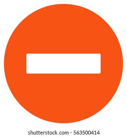 Forbidden vector pictogram. Style is flat graphic symbol.