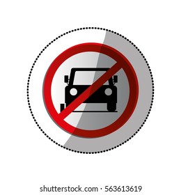 forbidden vehicle roadsign