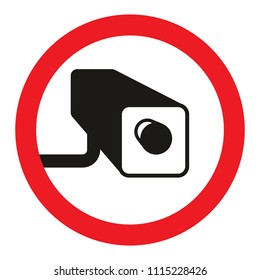 forbidden video camera  vector icon