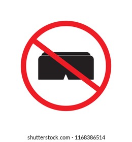 forbidden virtual reality sign vector design 