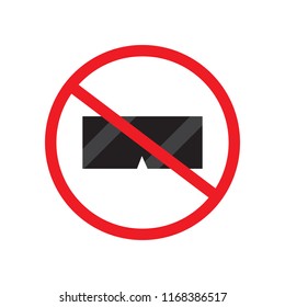 forbidden virtual reality sign vector design 
