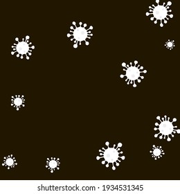 Forbidden Virus Coronavirus Stop Covid Negative Restrictions Vector. Covid-19 Pandemic Science Black Sick Danger Sign Illustration. Quarantine Test Medicine White Healthcare Epidemic Backdrop.