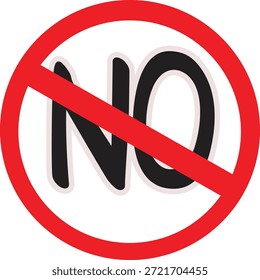 
Advertencia prohibida No Sign Vector Icon Graphic. Detener la señalización de comunicación sin mensaje permitido en 
