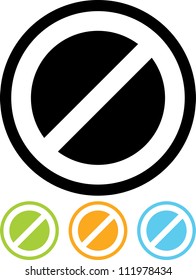 Forbidden warning sign - Vector icon isolated svg