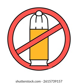 forbidden weapon line icon vector. forbidden weapon sign. isolated symbol illustration