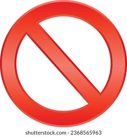 Forbidding, Restriction, Prohibition Stylish Icon Sign.