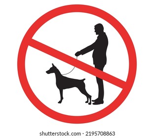 forbidding sign - dog walking is prohibited!