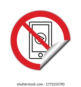 Forbidding sign.  No phone icon no listen to music icon