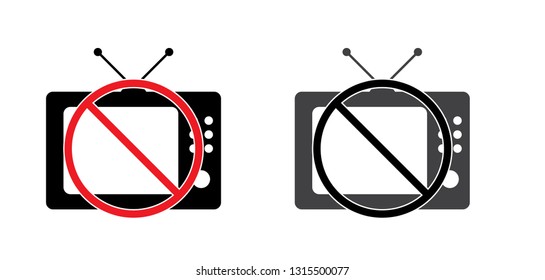 Forbidding sign.  no sign. No tv sign