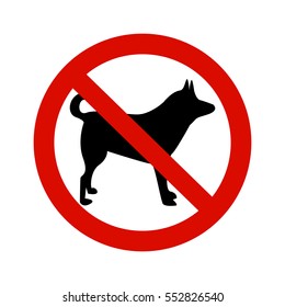 Forbidding Vector Signs "No Dog or Pets"