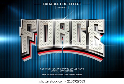 Force 3D editable text effect template