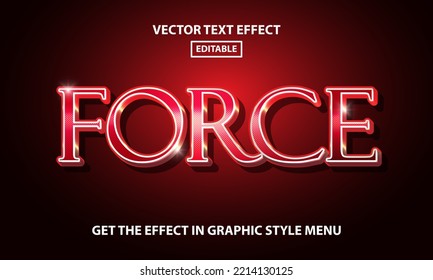 Force editable text effect style