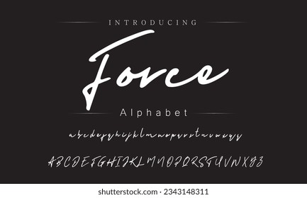 Force Font Handwritten Signature  Brush Font Type Font lettering handwritten