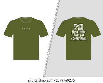 Force Front and Back Print T Shirt Design