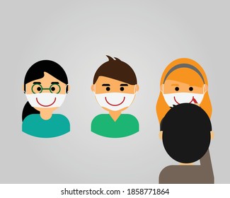 Force To Have Fake Smile While Working Vector