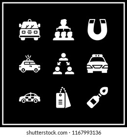 Force Icon. 9 Force Vector Set. Hierarchical Structure, Molotov Cocktail, Dog Tags Military And Police Car Icons For Web And Design About Force Theme