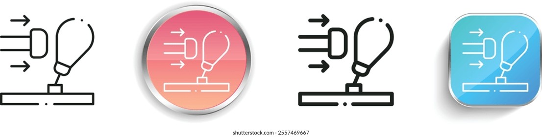 force icon. Thin Linear, Regular and Button Style Design Isolated On White Background