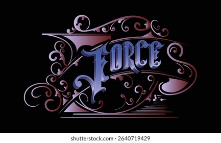 FORCE lettering custom style design