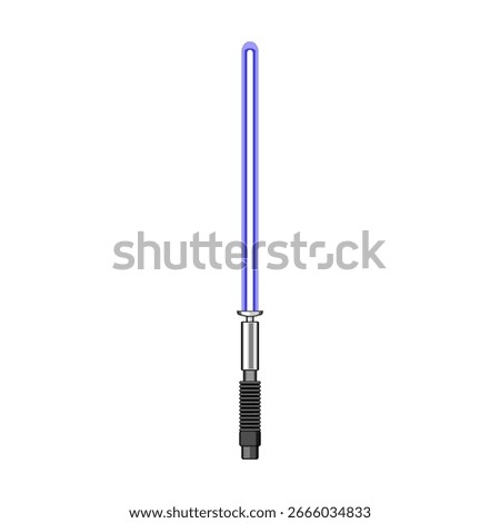 force light saber cartoon. blade hilt, crystal plasma, weapon combat force light saber sign. isolated symbol vector illustration