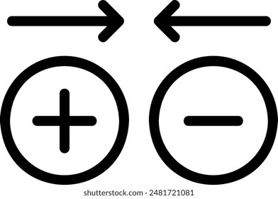 Vector de ilustración de icono de línea de fuerza