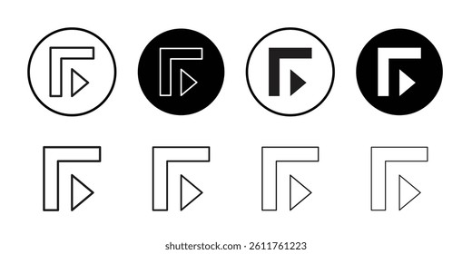 Force point icon Flat line symbol