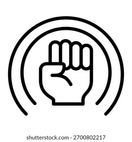Force Protection Icon Element For Design