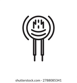 Force sensor icon symbolizing tactile feedback, representing hardware, factory tools, electrical gear, safety systems, and logistics for mechanical pressure tracking and torque calibration protocols.