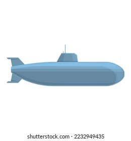 Forzar vector de dibujos animados de iconos submarinos. Barco militar. Modermoderno de defensa