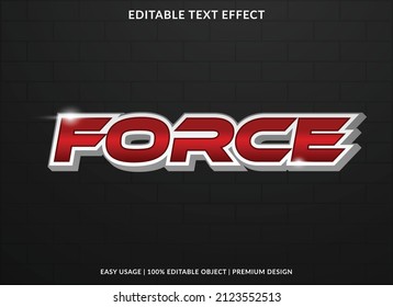 force text effect editable template with abstract and modern style use for business logo and brand