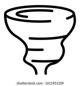 Force tornado icon. Outline force tornado vector icon for web design isolated on white background
