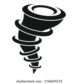Forzar un tornado. Ilustración simple del icono del vector de tornado forzoso para el diseño web aislado en fondo blanco