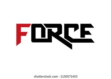 Force typography design vector, for t-shirt, poster and other uses