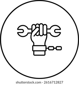 Forced Labour vector icon. Can be used for printing, mobile and web applications.