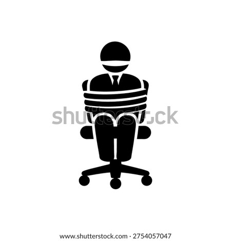 Forced Silence and Restraint Icon Isolated On White Background
