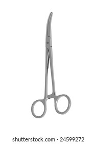 forceps curved closed, vector illustration