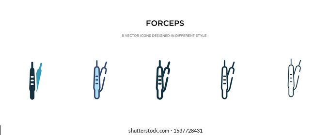 forceps icon in different style vector illustration. two colored and black forceps vector icons designed in filled, outline, line and stroke style can be used for web, mobile, ui