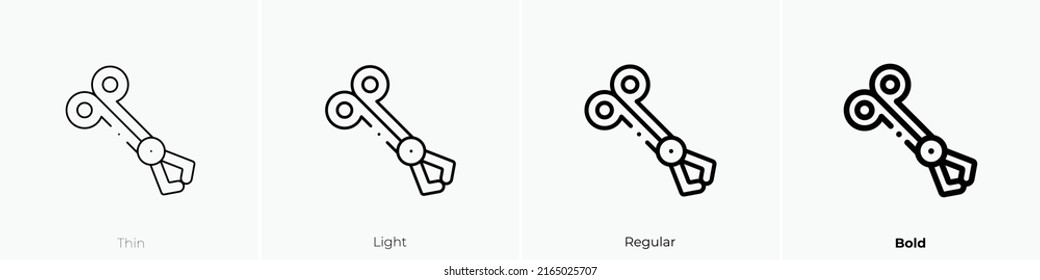 forceps icon. Linear style sign isolated on white background. Vector illustration.