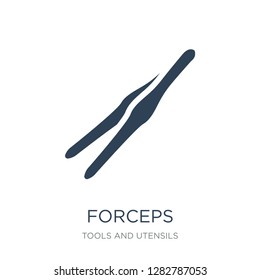 forceps icon vector on white background, forceps trendy filled icons from Tools and utensils collection, forceps vector illustration