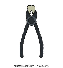 forceps with molar tooth dentistry instrument icon image