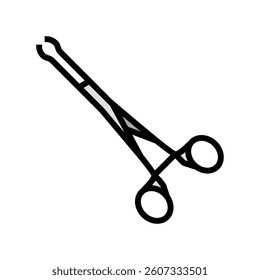 forceps surgeon color icon vector. forceps surgeon sign. isolated symbol illustration