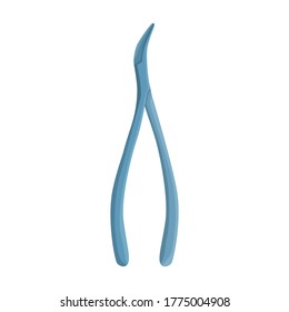 Icono del vector de Forceps.Icono del vector de dibujos animados aislado en los fórceps de fondo blanco.