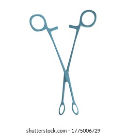 Forceps vector icon.Cartoon vector icon isolated on white background forceps.