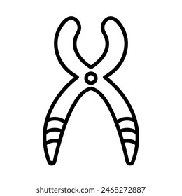 Forceps Vector Line Icon Design