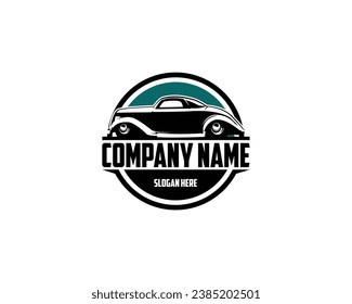 Ford coupe of 1932. isolated white background pops out from the side with style. premium vector design. Best for logos, badges, emblems, icons, design stickers, vintage, old car industry. available in