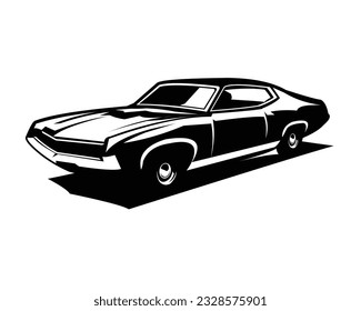 ford torino cobra car isolated vector illustration. Best for logo, badge, emblem, icon, sticker design. car industry.